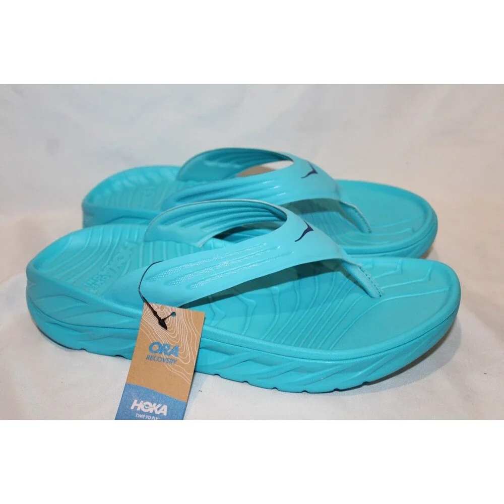HOKA Men's Ora Recovery Flip Flop Sandal BLUE NEW WITH TAGS